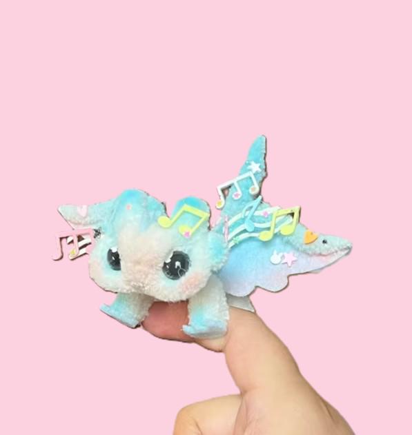 Musical Note Poseable Mini Pipe Cleaner Dragon Handmade Gift
