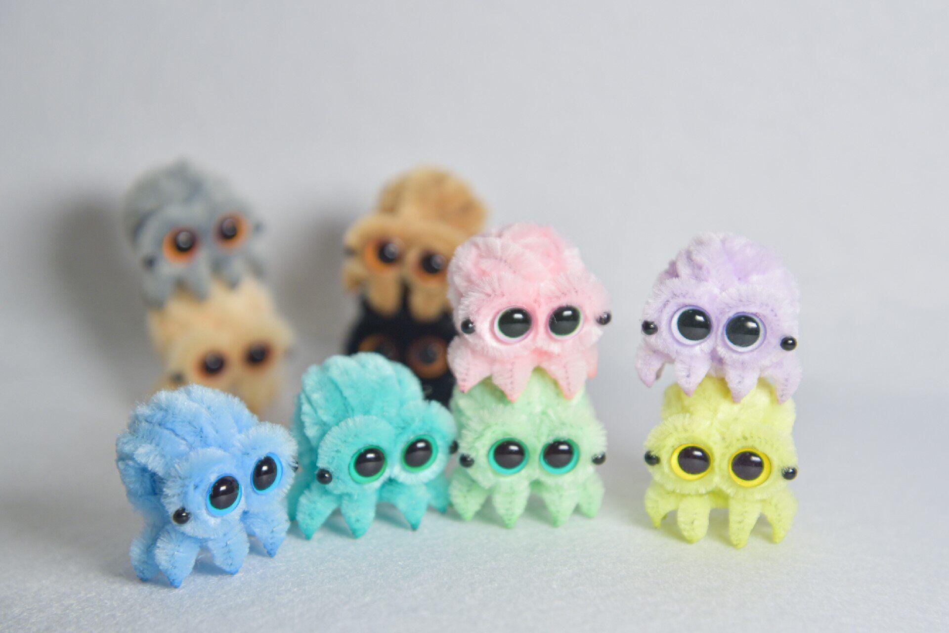 Pipe Cleaner Mini Spider Handmade Cute Desk Buddy Lucas Spider Gift