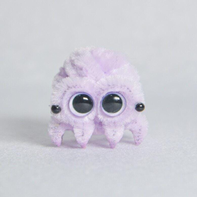 Pipe Cleaner Mini Spider Handmade Cute Desk Buddy Lucas Spider Gift