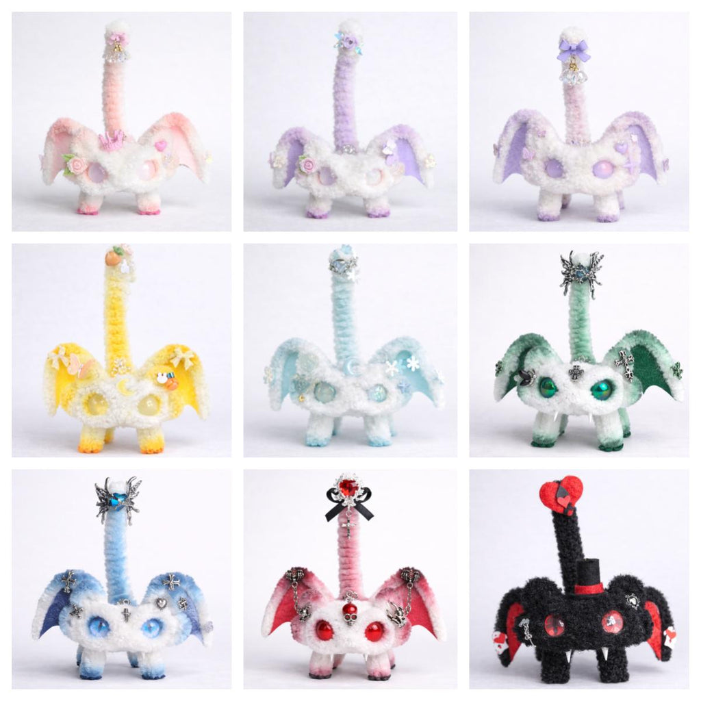 Pastel Baby Pipe Cleaner Dragon Handmade Fantasy Creature Desk Decor Gift