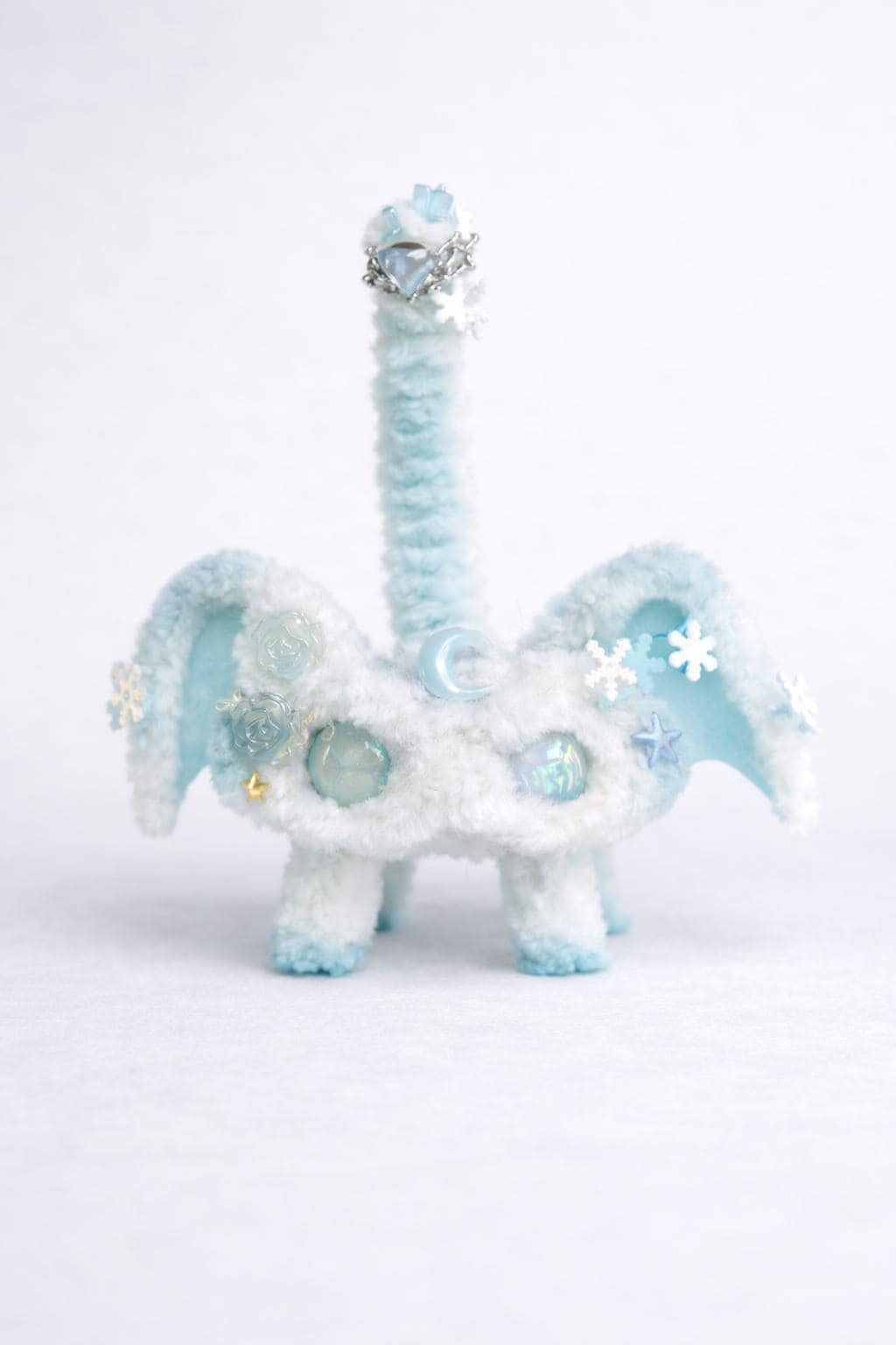 Pastel Baby Pipe Cleaner Dragon Handmade Fantasy Creature Desk Decor Gift