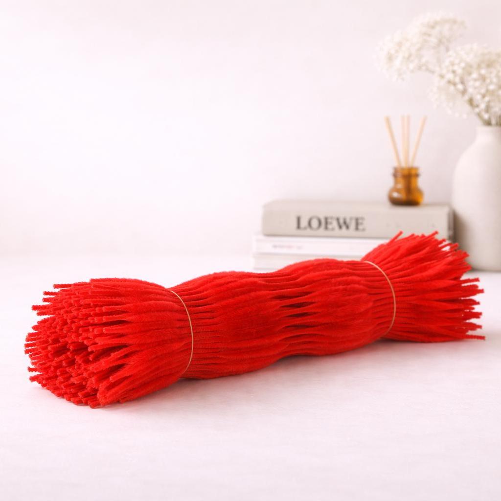 100Pcs Wavy Pipe Cleaners Colorful Chenille Stems for DIY Crafts