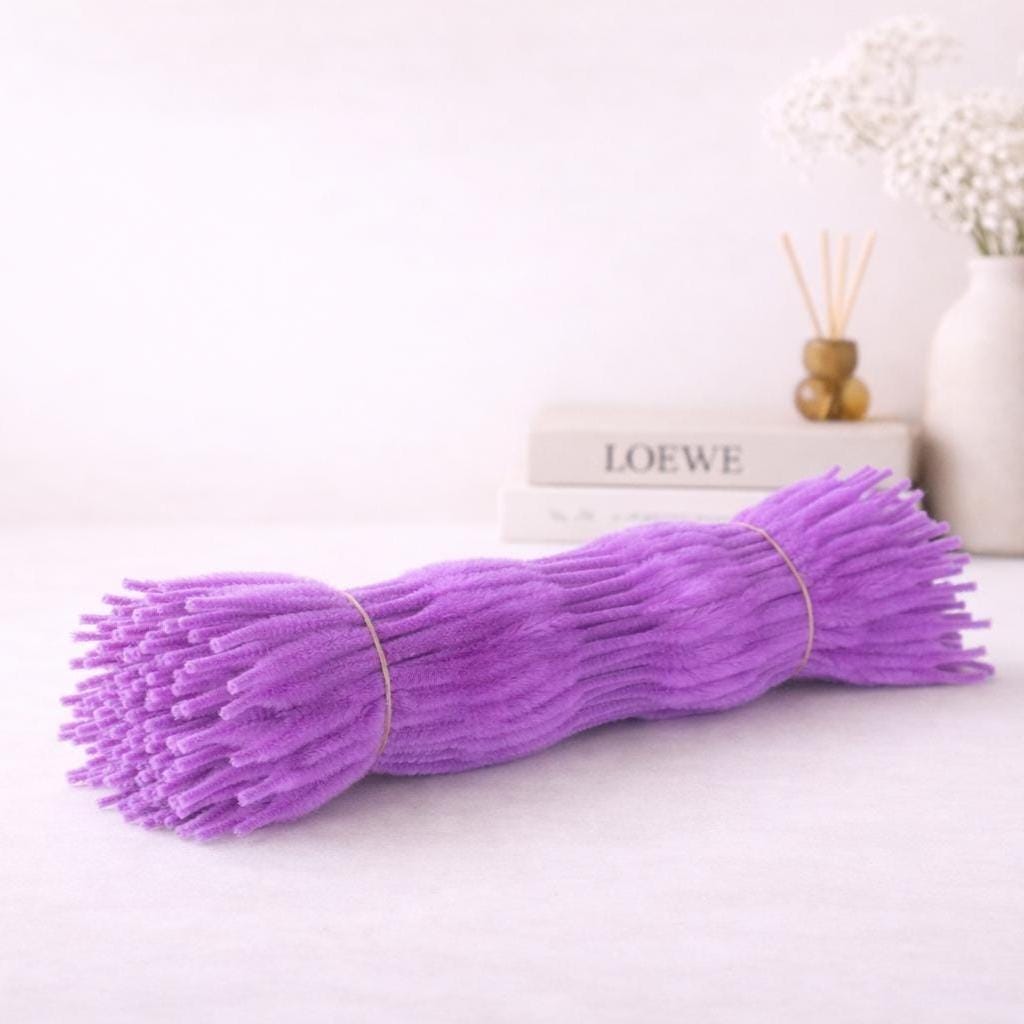 100Pcs Wavy Pipe Cleaners Colorful Chenille Stems for DIY Crafts