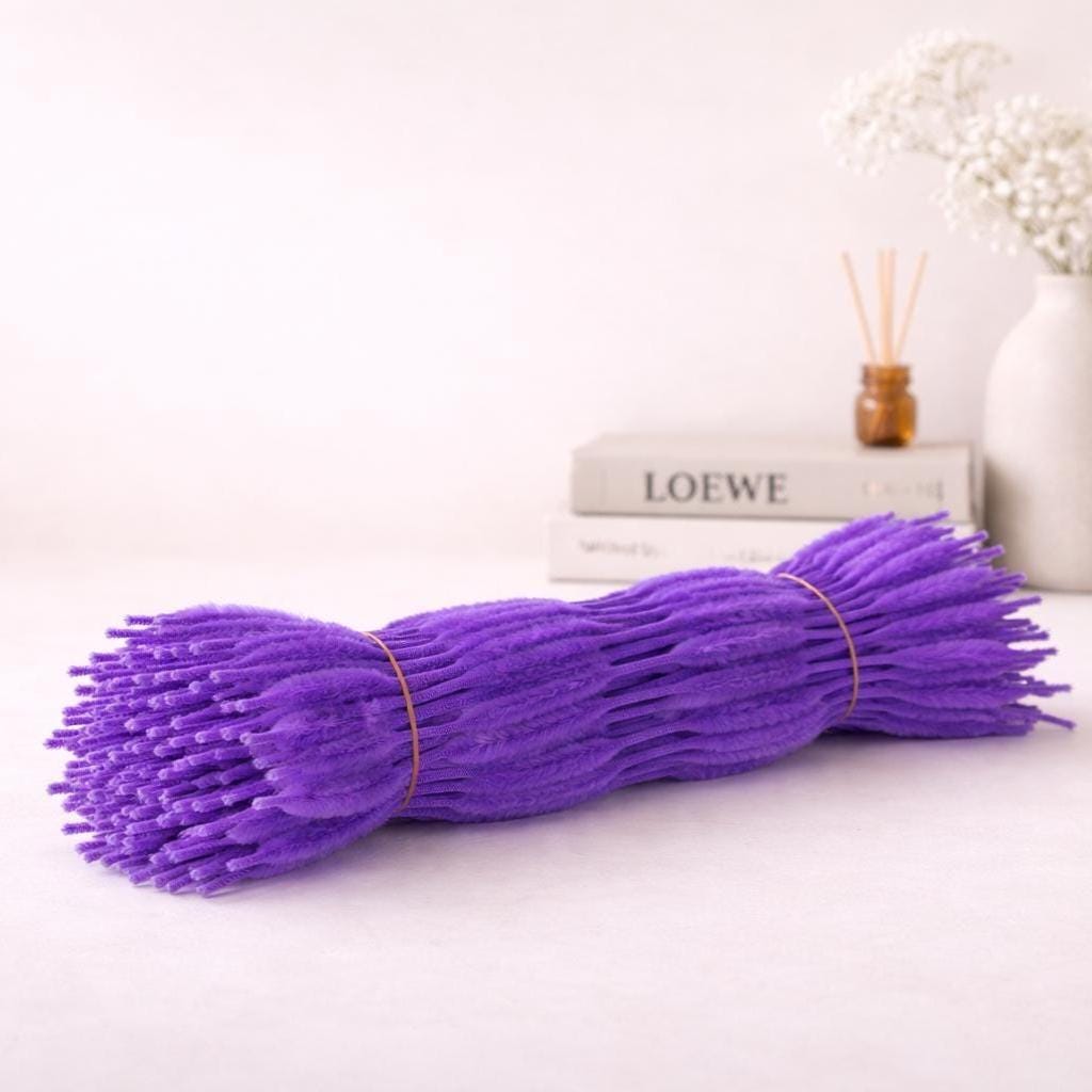 100Pcs Wavy Pipe Cleaners Colorful Chenille Stems for DIY Crafts