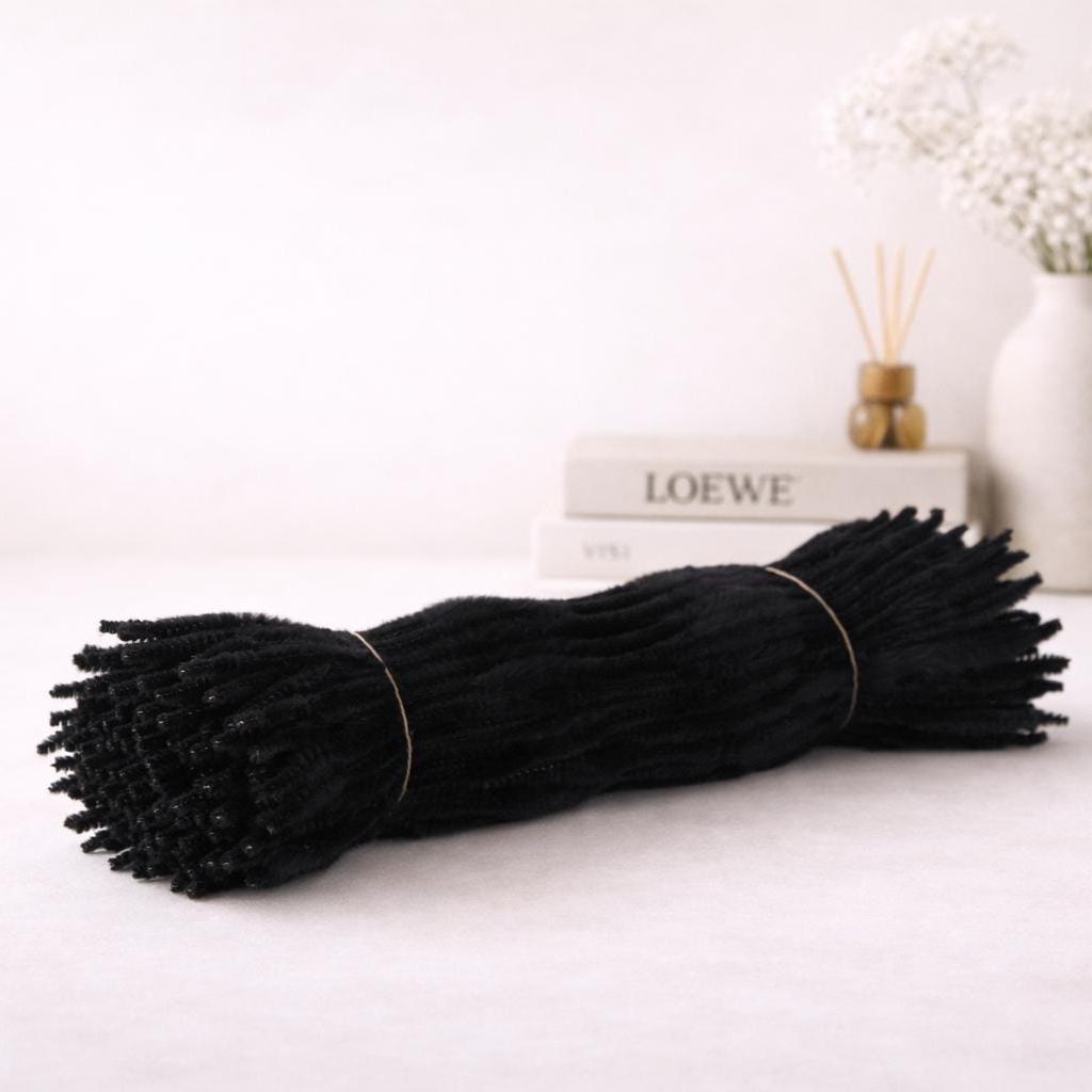 100Pcs Wavy Pipe Cleaners Colorful Chenille Stems for DIY Crafts