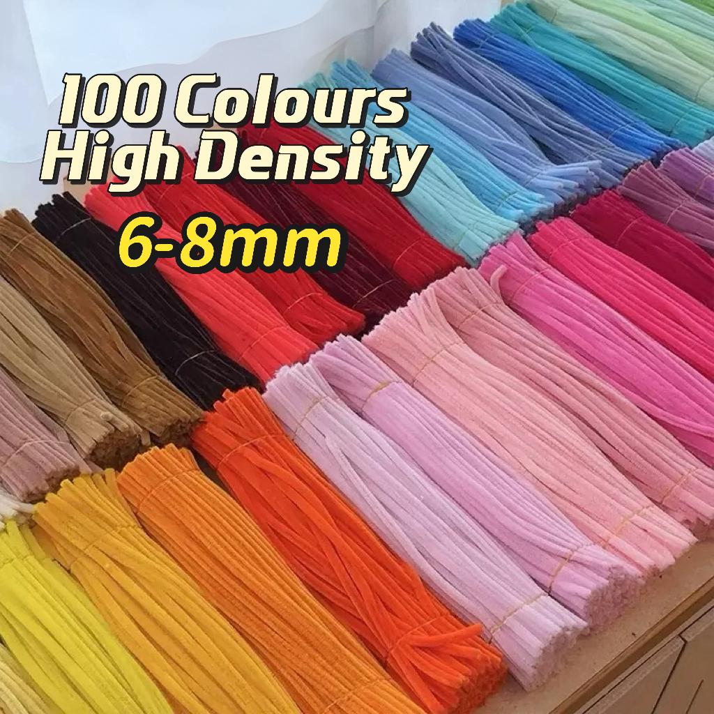 100Pcs 6mm Pipe Cleaners Assorted Colors for DIY Crafts