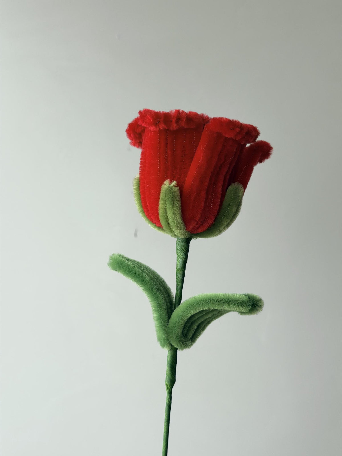 Handmade Pipe Cleaner Rose, Colorful Chenille Stem Flower, Single Faux Rose, Cute Gift, Floral Decor
