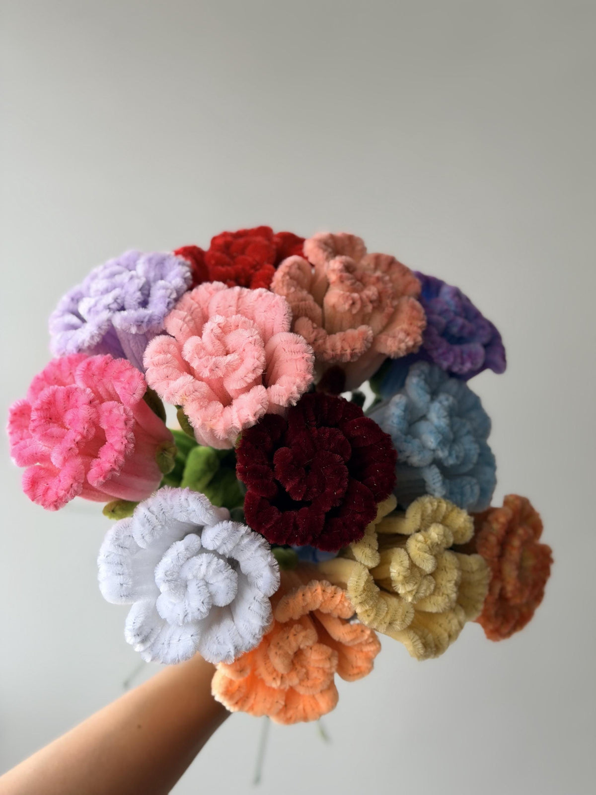 Handmade Pipe Cleaner Rose, Colorful Chenille Stem Flower, Single Faux Rose, Cute Gift, Floral Decor