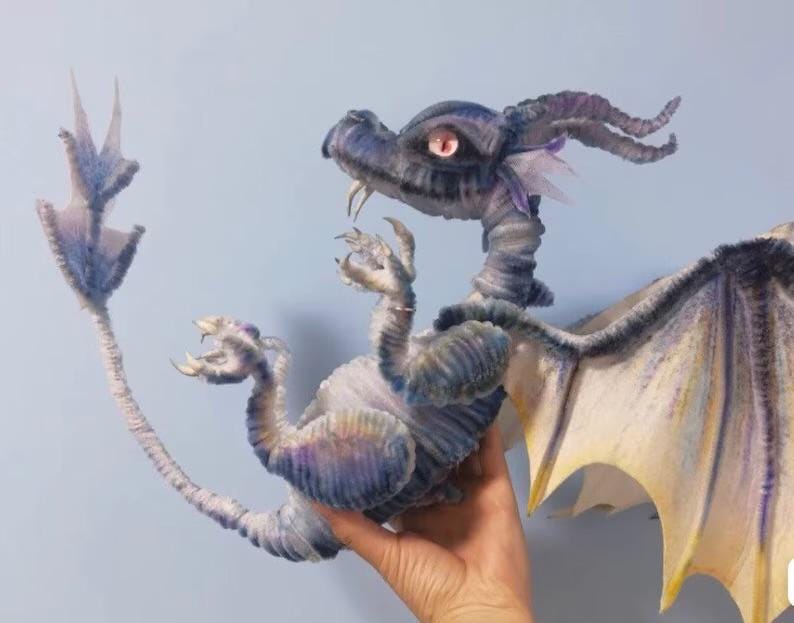 Pipe Cleaner Large Dragon Craft DIY Kit, Chenille Stem Dragon, Handmade Craft Set Gift, Creative Hobby Kit