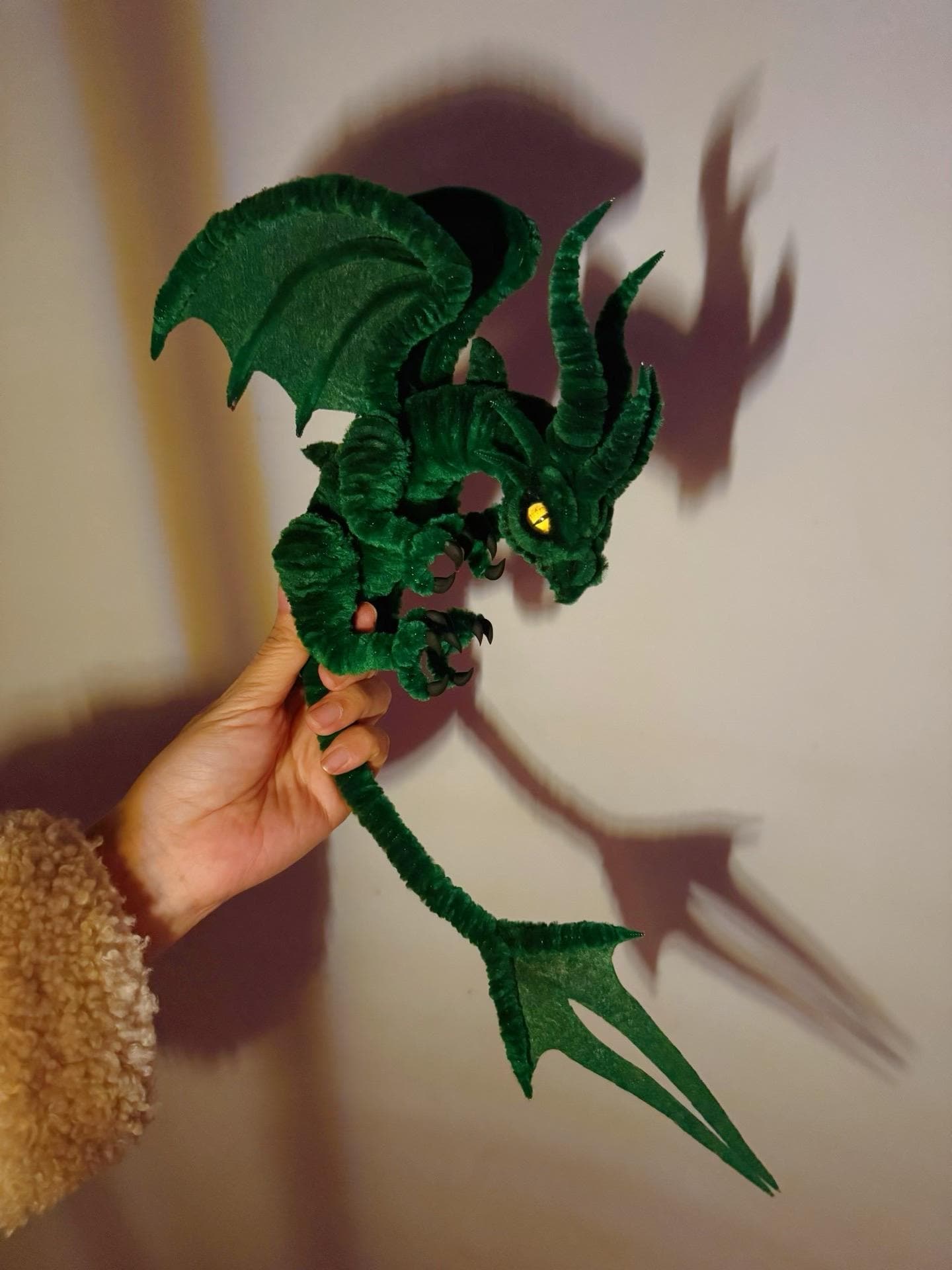 Pipe Cleaner Large Dragon Craft DIY Kit, Chenille Stem Dragon, Handmade Craft Set Gift, Creative Hobby Kit