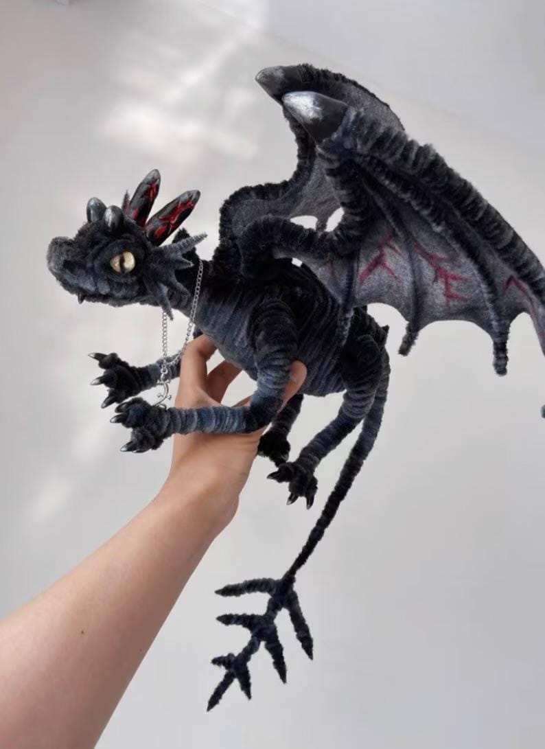 Pipe Cleaner Large Dragon Craft DIY Kit, Chenille Stem Dragon, Handmade Craft Set Gift, Creative Hobby Kit