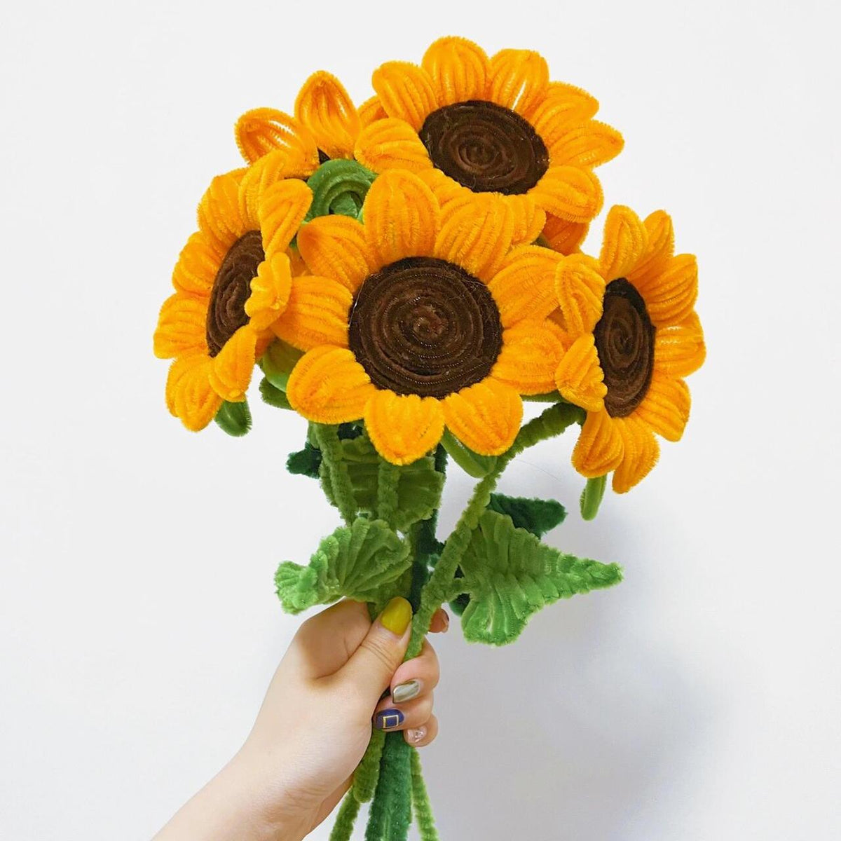 DIY Sunflower Kit, Pipe Cleaner Flower Kit, Handmade Bouquet Craft, Gift for Her, Aesthetic Room Decor, Beginner Friendly Craft