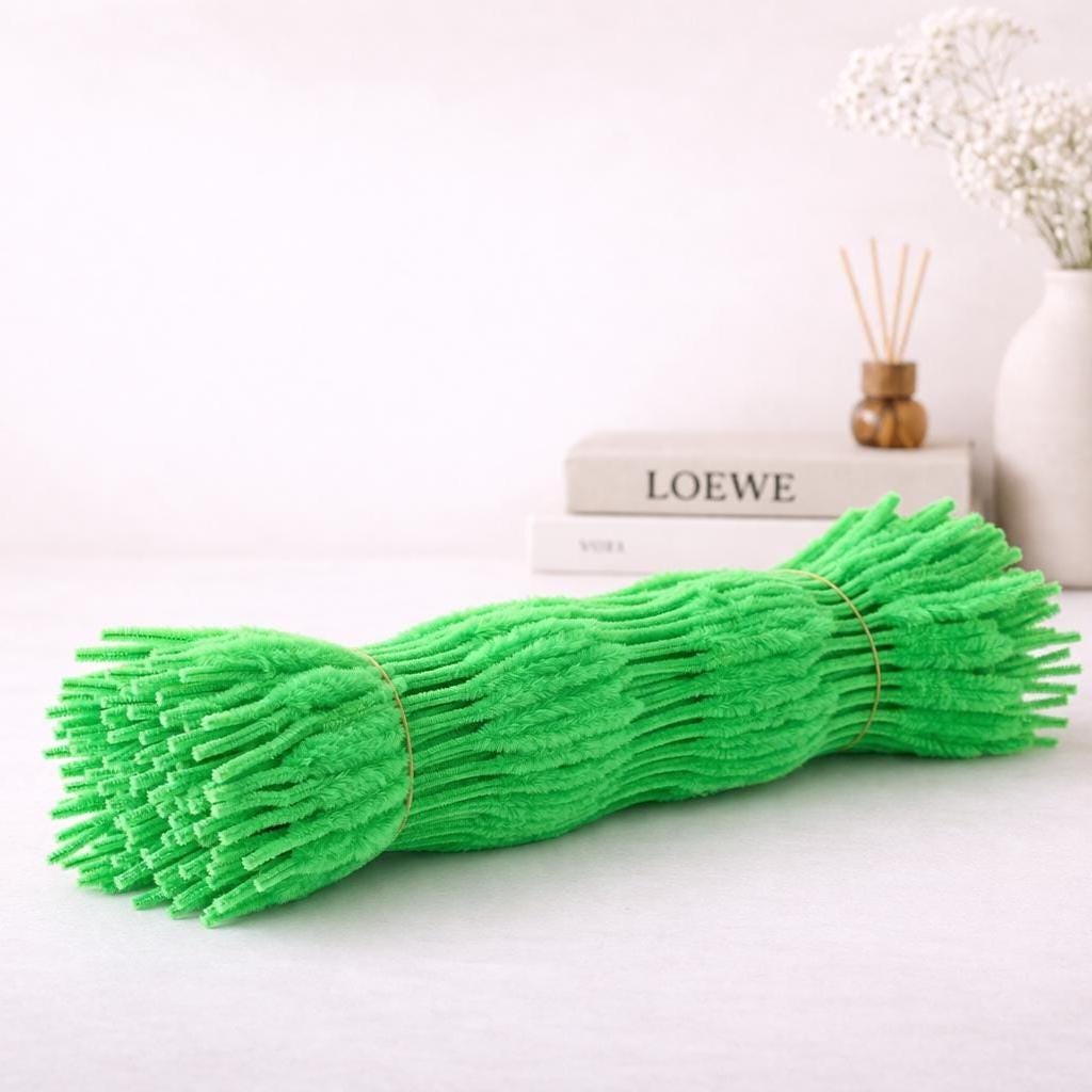 100Pcs Wavy Pipe Cleaners Colorful Chenille Stems for DIY Crafts