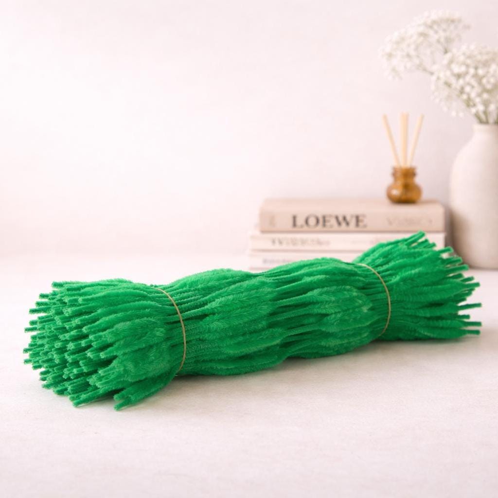 100Pcs Wavy Pipe Cleaners Colorful Chenille Stems for DIY Crafts