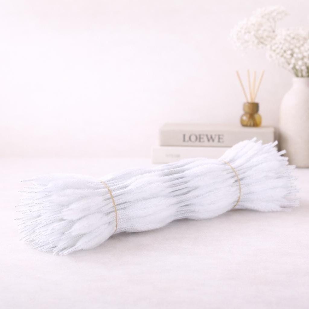 100Pcs Wavy Pipe Cleaners Colorful Chenille Stems for DIY Crafts