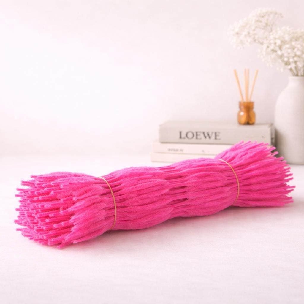 100Pcs Wavy Pipe Cleaners Colorful Chenille Stems for DIY Crafts