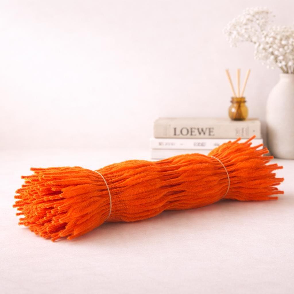 100Pcs Wavy Pipe Cleaners Colorful Chenille Stems for DIY Crafts