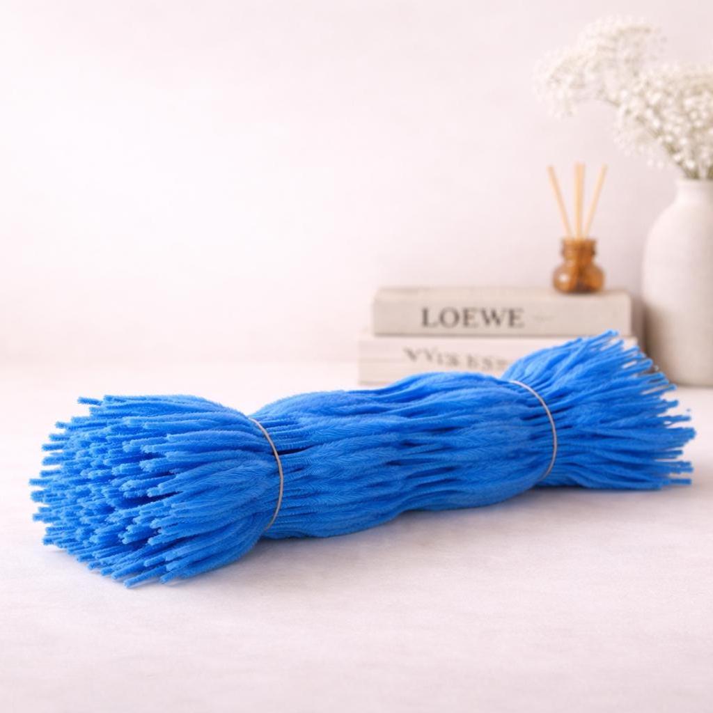 100Pcs Wavy Pipe Cleaners Colorful Chenille Stems for DIY Crafts