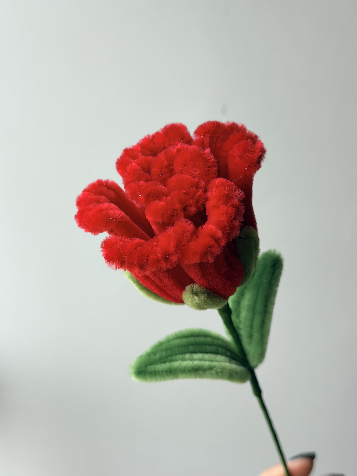 Handmade Pipe Cleaner Rose, Colorful Chenille Stem Flower, Single Faux Rose, Cute Gift, Floral Decor