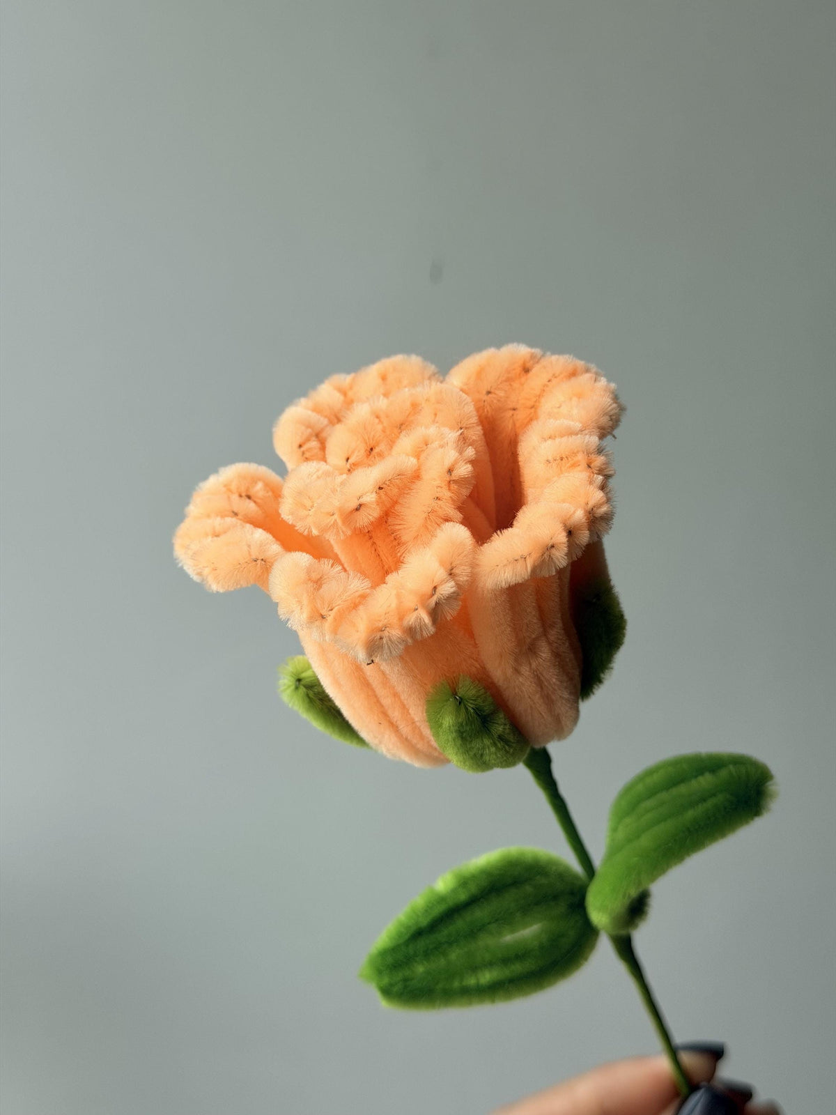 Handmade Pipe Cleaner Rose, Colorful Chenille Stem Flower, Single Faux Rose, Cute Gift, Floral Decor