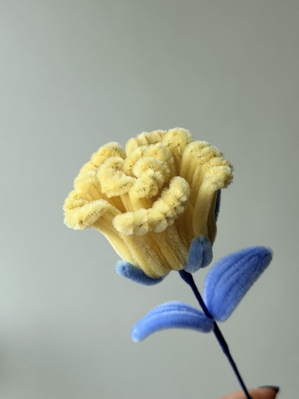 Handmade Pipe Cleaner Rose, Colorful Chenille Stem Flower, Single Faux Rose, Cute Gift, Floral Decor