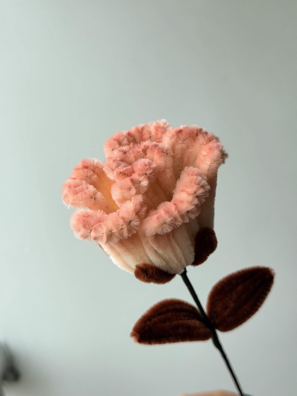 Handmade Pipe Cleaner Rose, Colorful Chenille Stem Flower, Single Faux Rose, Cute Gift, Floral Decor