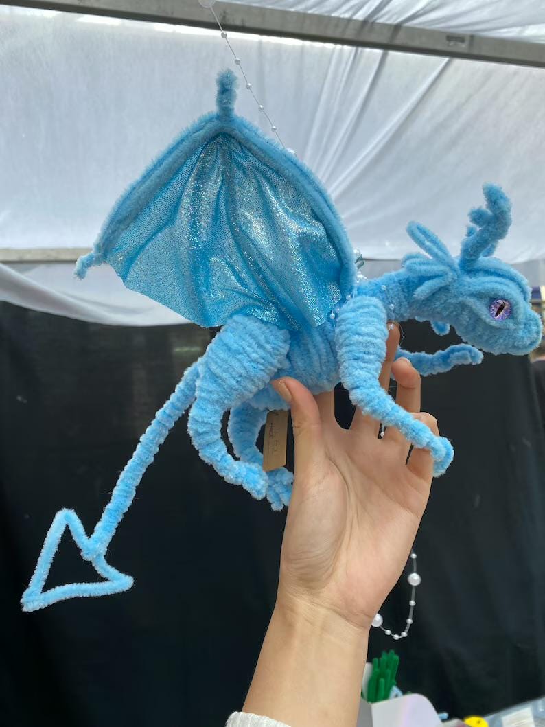 Pipe Cleaner Large Dragon Craft DIY Kit, Chenille Stem Dragon, Handmade Craft Set Gift, Creative Hobby Kit