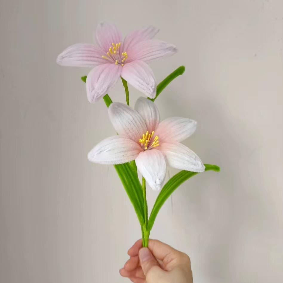 DIY Lily Flower Kit, Pipe Cleaner Flowers, Handmade Craft Kit, Floral DIY Gift, Twist Stem Flower Kit, Home Decor Gift