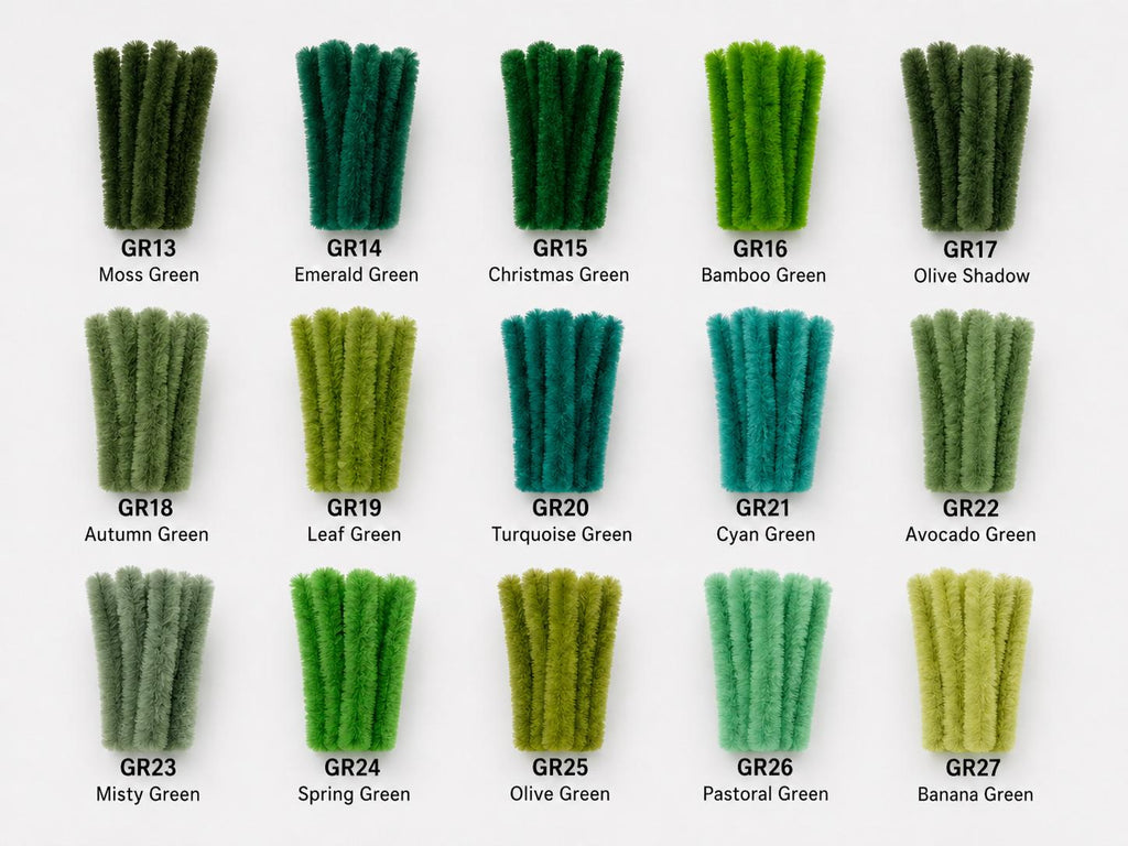 100pcs 8mm Super Dense Pipe Cleaner 30cm, DIY Flower Making Supplies Chenille Stem 104 Colors Available