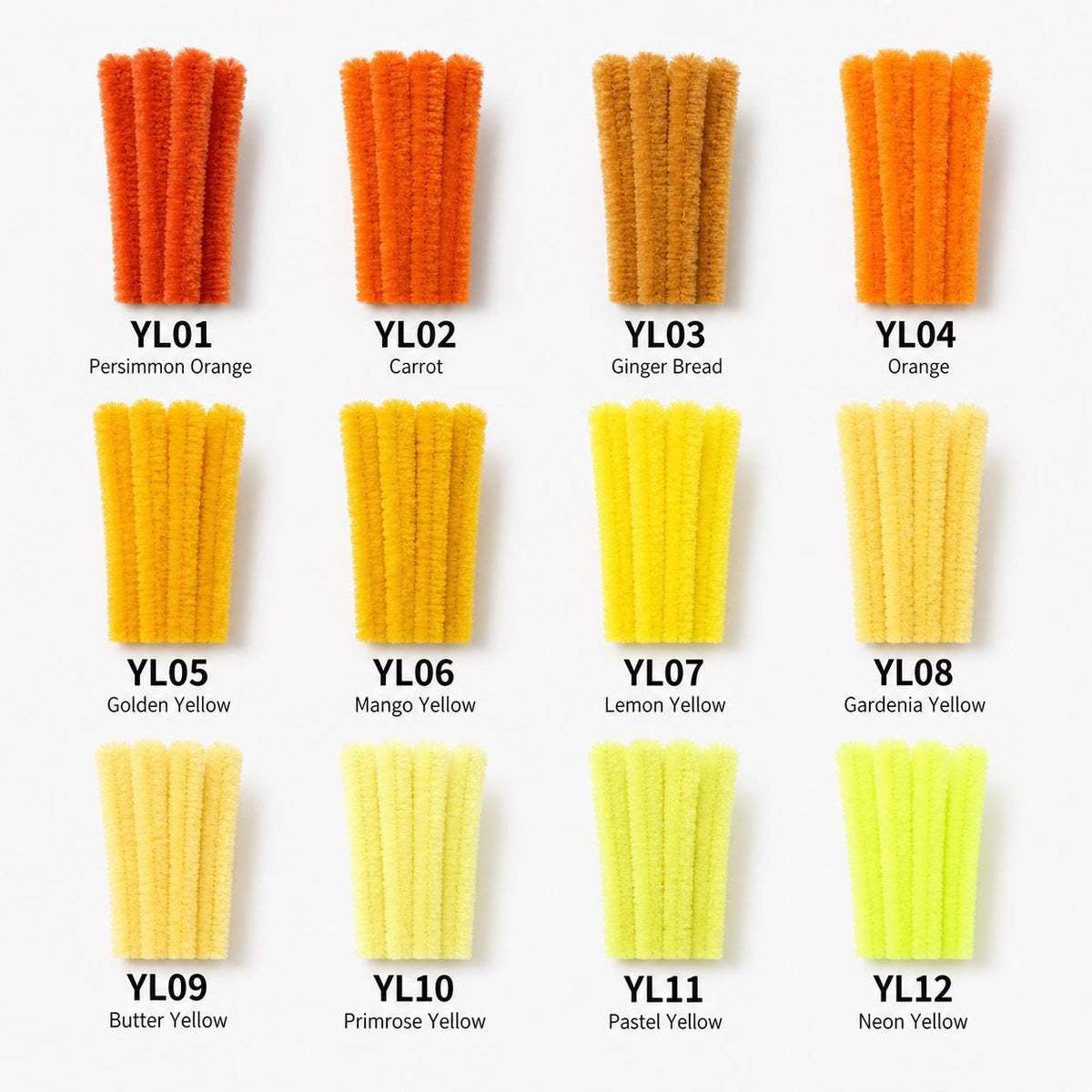 100pcs 8mm Super Dense Pipe Cleaner 30cm, DIY Flower Making Supplies Chenille Stem 104 Colors Available