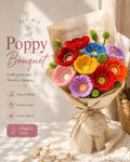 DIY Poppy Flower Kit, for Pipe Cleaner Poppies, Handmade Floral Craft, Bouquet Making Set