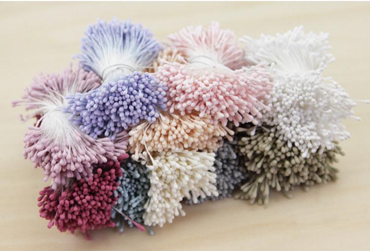Double-Headed Artificial Flower Stamens for DIY Crafts