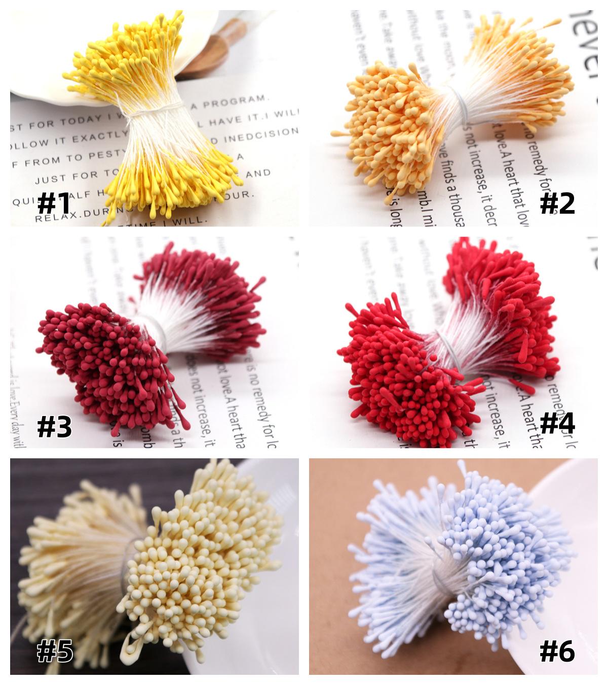 Double-Headed Artificial Flower Stamens for DIY Crafts