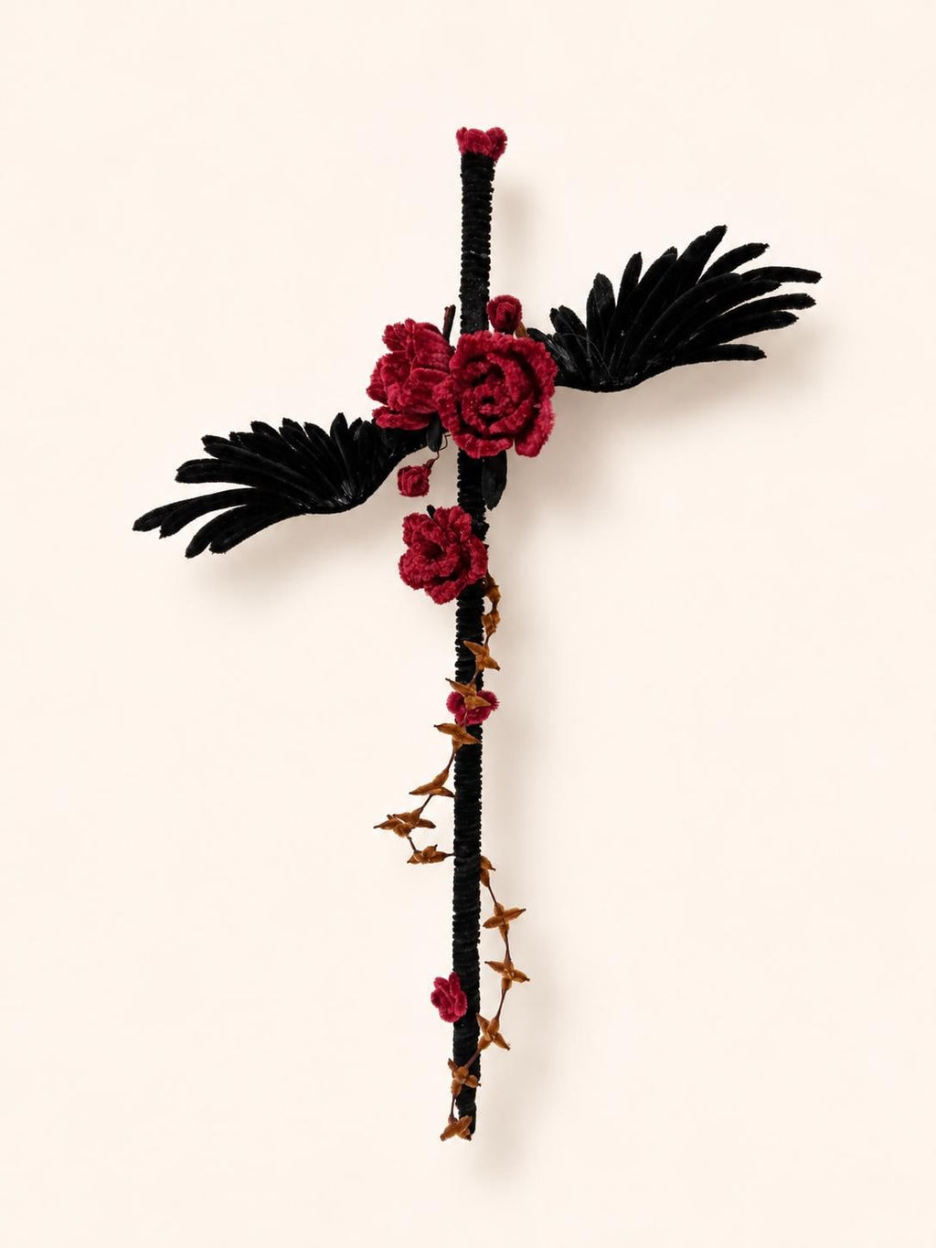 Floral Bow and Arrow, Pipe Cleaner craft, Fairy Garden Style, Fantasy Prop, Room Decor Gift, Unique Handmade Art