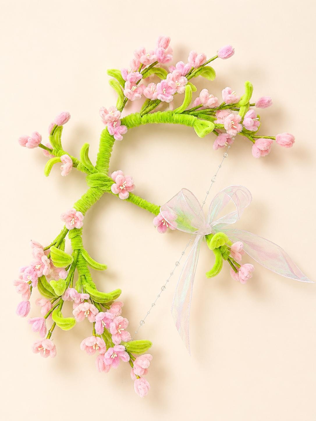 Floral Bow and Arrow, Pipe Cleaner craft, Fairy Garden Style, Fantasy Prop, Room Decor Gift, Unique Handmade Art