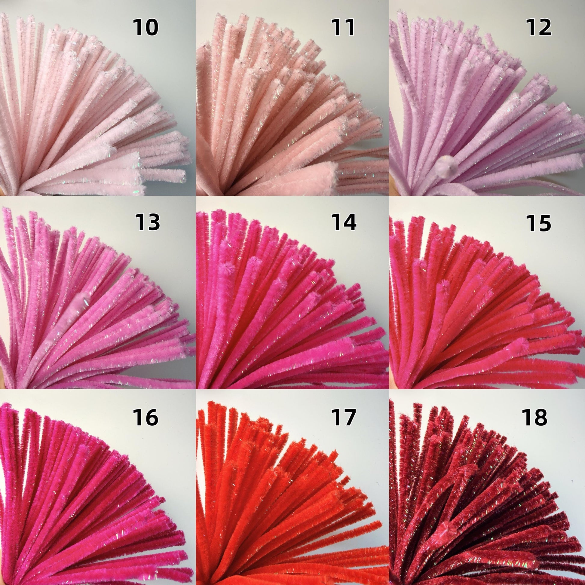 Glitter Chenille Stems 100pcs, Pipe Cleaners 6mm x 30cm, DIY Craft Supplies, Sparkle Pipe Cleaners for Flowers, Kids Crafts, Decoration