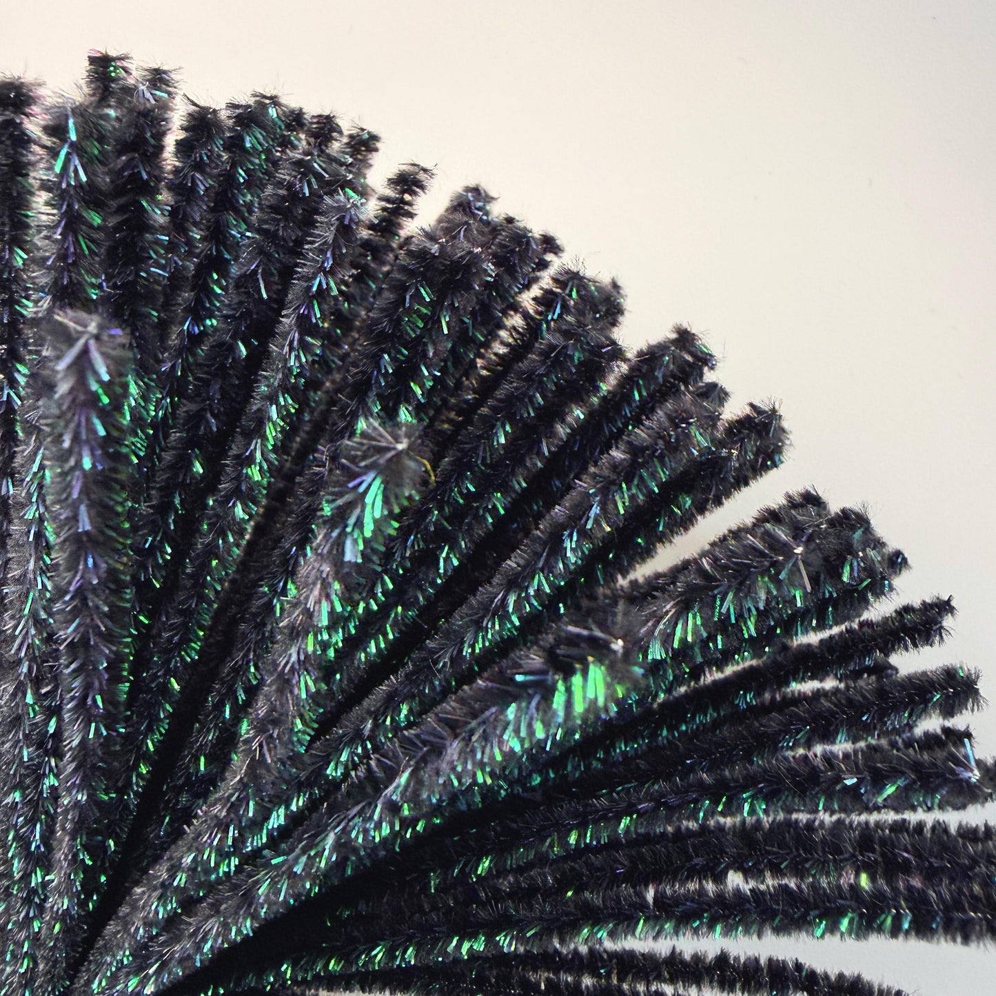 Glitter Chenille Stems 100pcs, Pipe Cleaners 6mm x 30cm, DIY Craft Supplies, Sparkle Pipe Cleaners for Flowers, Kids Crafts, Decoration