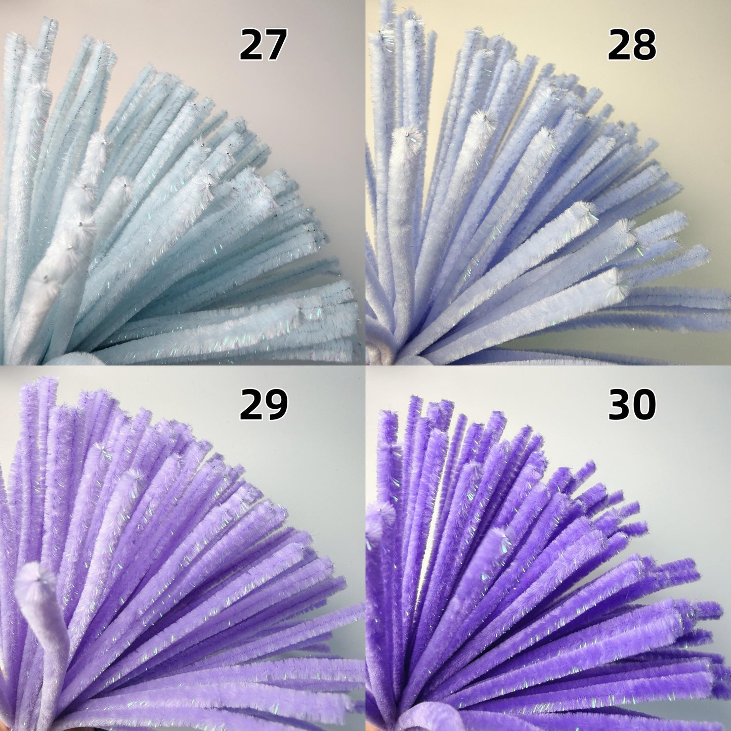 Glitter Chenille Stems 100pcs, Pipe Cleaners 6mm x 30cm, DIY Craft Supplies, Sparkle Pipe Cleaners for Flowers, Kids Crafts, Decoration
