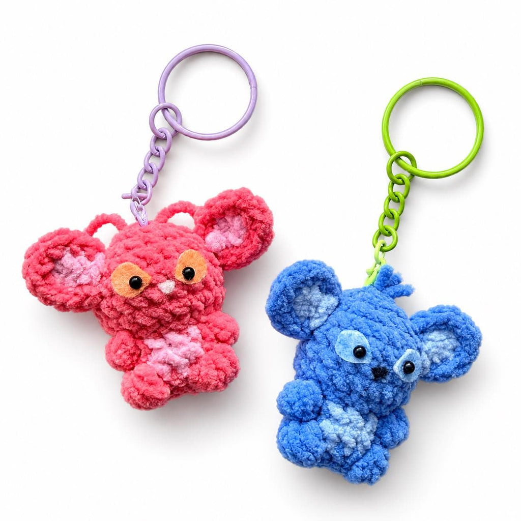 Cute Gummy Style Stitch Crochet Keychain, Crochet Plush Character Charm, Handmade Bag Accessory, Kawaii Gift Keyring