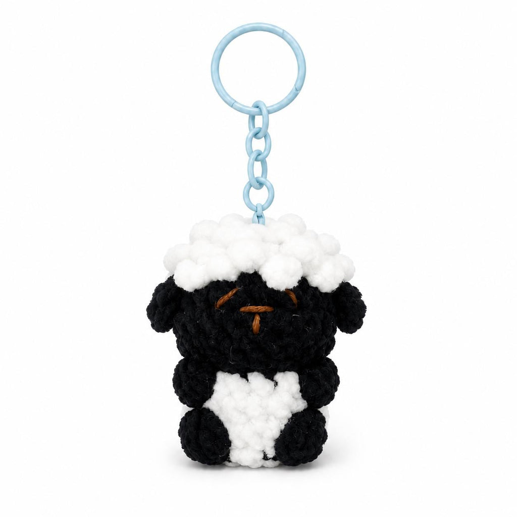 Crochet Little Sheep Keychain, Handmade Gummy Plush Character Charm, Cute Bag Accessory, Kawaii Gift