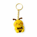 Crochet Little Bee Keychain, Handmade Gummy Plush Character Charm, Cute Bag Accessory, Kawaii Gift