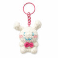 Cute Gummy Style Cinnamoroll Keychain, Crochet Plush Character Charm, Handmade Bag Accessory, Kawaii Puppy Keyring Gift