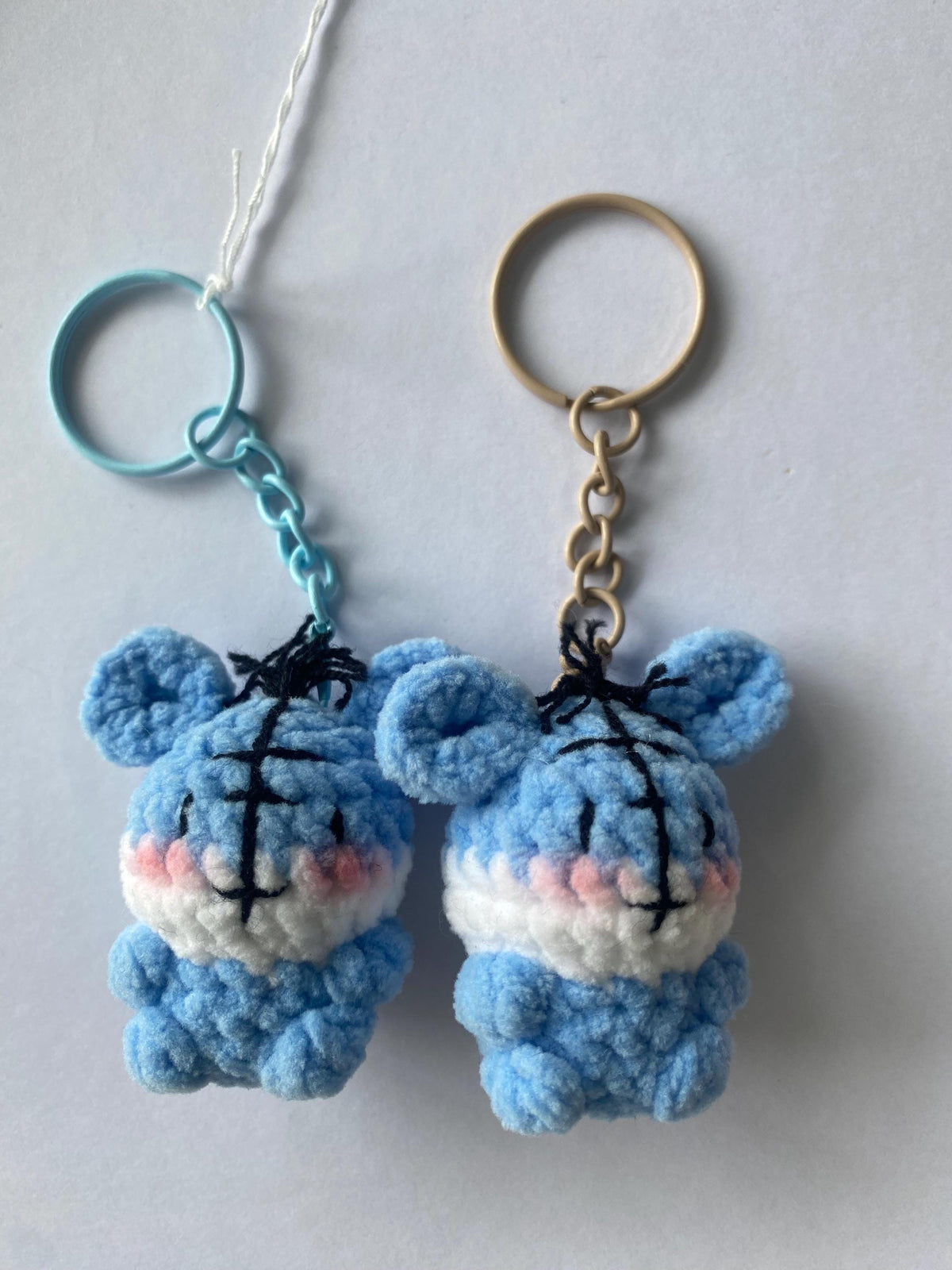 Cute Gummy Style Eeyore the Donkey Keychain, Crochet Plush Animal Charm, Handmade Bag Accessory, Kawaii Eeyore the Donkey Keyring Gift