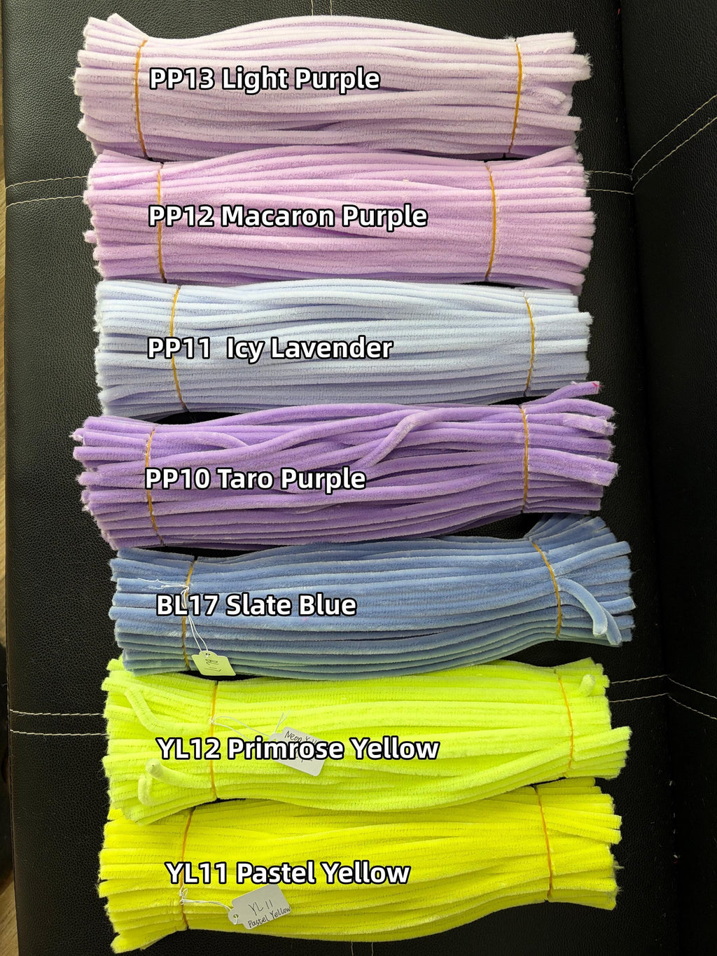 100pcs 8mm Super Dense Pipe Cleaner 30cm, DIY Flower Making Supplies Chenille Stem 104 Colors Available