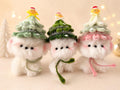 Pipe Cleaner Puppy Figure, Handmade Christmas Dog Decor, Festive Tabletop Ornament, Holiday Home Display