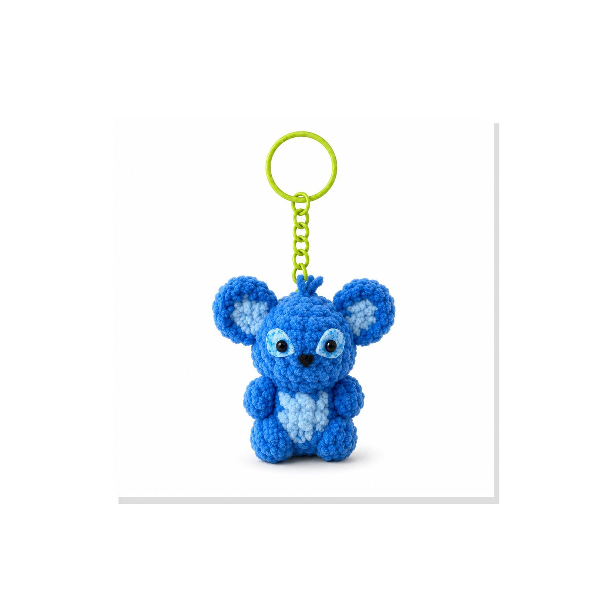 Cute Gummy Style Stitch Crochet Keychain, Crochet Plush Character Charm, Handmade Bag Accessory, Kawaii Gift Keyring