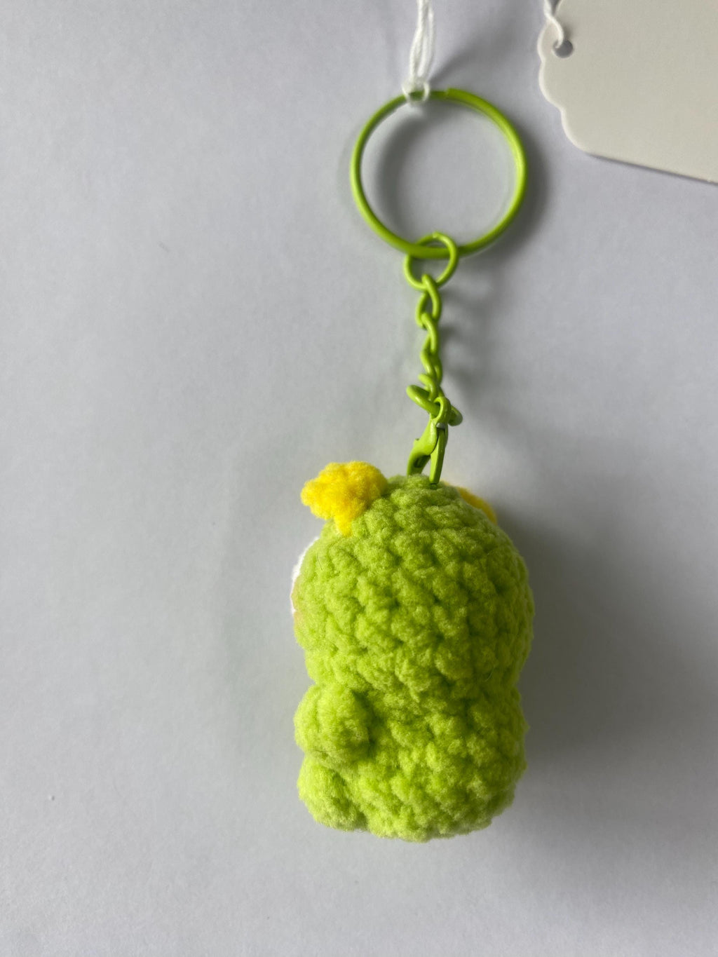 Cute Gummy Style One-eyed Bear Keychain, Crochet Plush Animal Charm, Handmade Bag Accessory, Kawaii Bear Keyring Gift