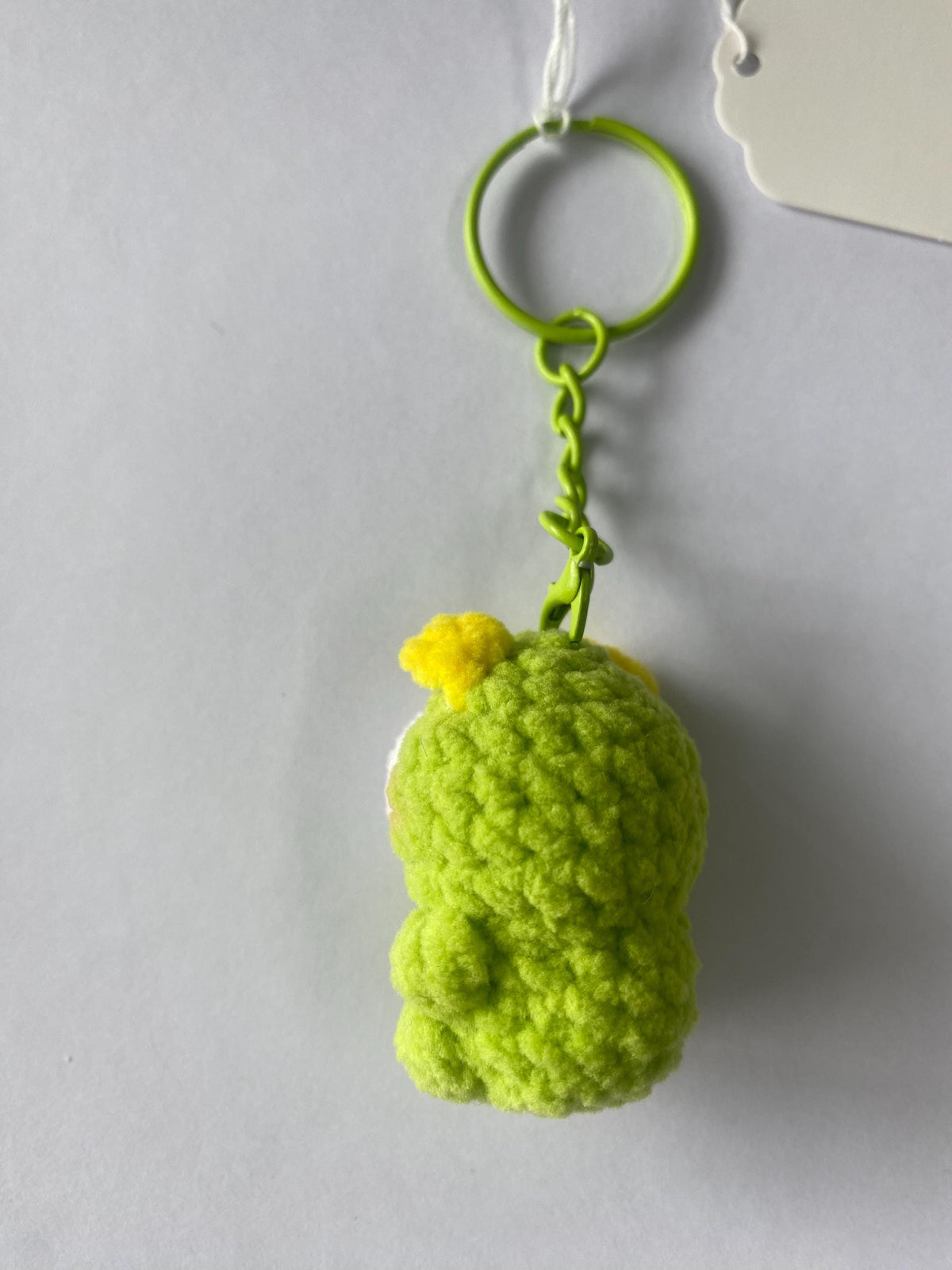 Cute Gummy Style One-eyed Bear Keychain, Crochet Plush Animal Charm, Handmade Bag Accessory, Kawaii Bear Keyring Gift