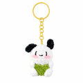 Cute Gummy Style Pochacco Keychain, Crochet Plush Animal Charm, Handmade Bag Accessory, Kawaii Dog Keyring Gift