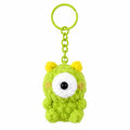 Cute Gummy Style One-eyed Bear Keychain, Crochet Plush Animal Charm, Handmade Bag Accessory, Kawaii Bear Keyring Gift